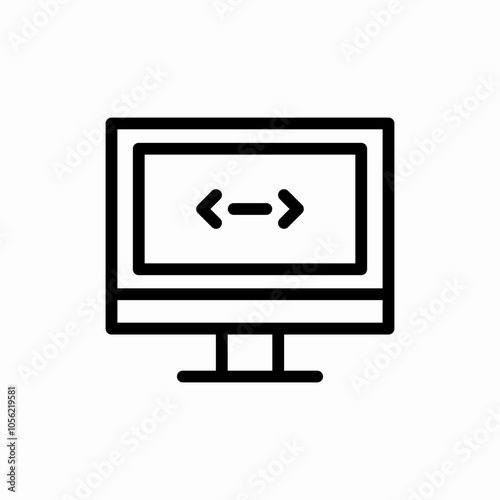 pc monitor icon sign vector
