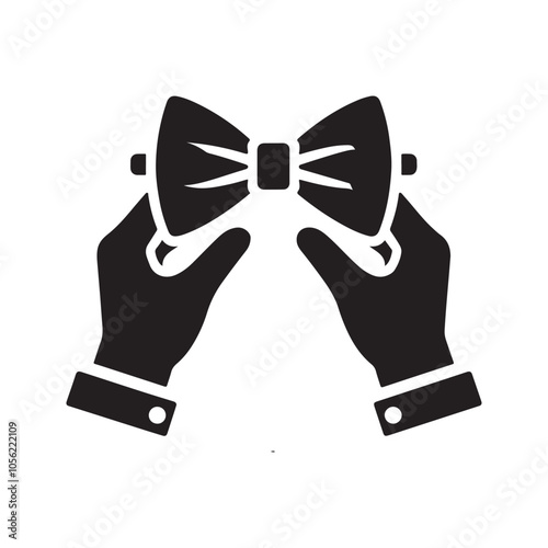 High-Quality Bow Tie Silhouette Vectors for Logo & Branding Use