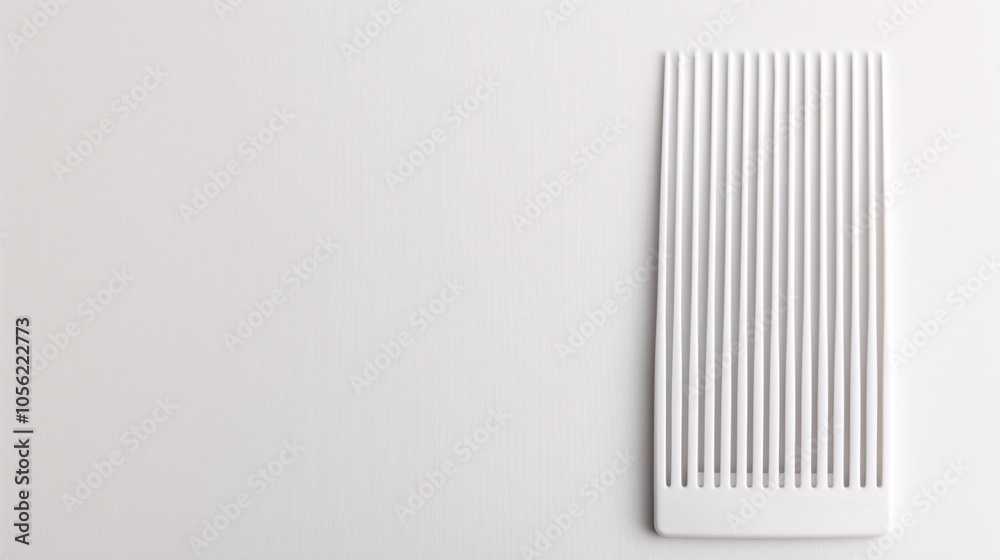 Minimalistic white heater or air purifier on white background, modern home decor, clean and simple design, vertical stripes, copy space, isolated object Minimalistic white heater or air purifier on white background, modern home decor, clean and simple design, vertical stripes, copy space, isolated object