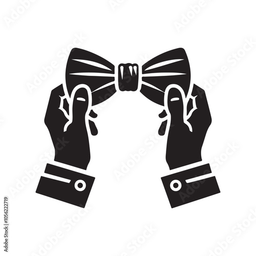 High-Quality Bow Tie Silhouette Vectors for Logo & Branding Use