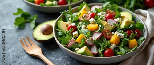 Close-up of a healthy salad.