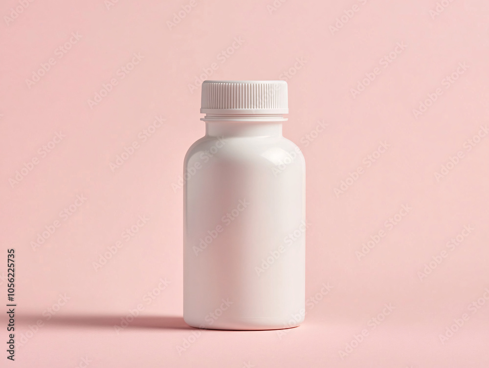 white plastic bottle on pink background mockup branding template minimalist design empty space product packaging healthcare medicine wellness supplement pharmacy blank white plastic bottle on pink background mockup branding template minimalist design empty space product packaging healthcare medicine wellness supplement pharmacy blank