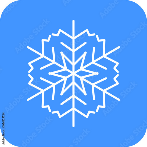 Snowflake icon. Line art illustration of snowflake icon. Snowflake shape. Christmas image. Outline