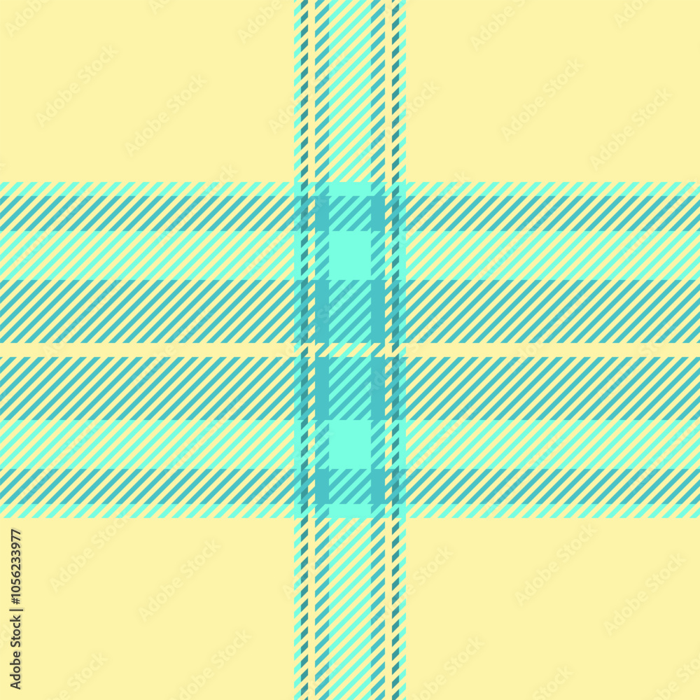 Quilt texture pattern seamless, mature background vector plaid. Gentle fabric tartan textile check in yellow and cyan colors. Quilt texture pattern seamless, mature background vector plaid. Gentle fabric tartan textile check in yellow and cyan colors.