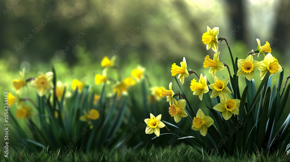 Daffodil flowers in the field Daffodil flowers in the field