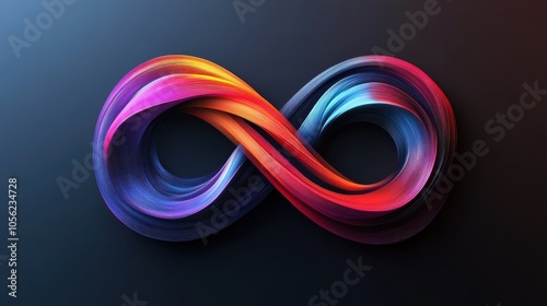 Artistic representation of an infinity logo made from flowing lines, emphasizing movement and continuity in a dynamic design.