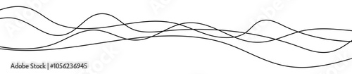 Thin curved wavy lines