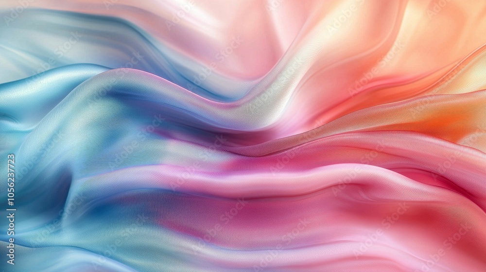 Aesthetic Visual of Flowing Fabric with Serenity and Color Dynamics Aesthetic Visual of Flowing Fabric with Serenity and Color Dynamics