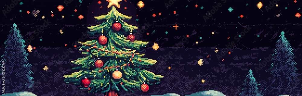 old fashion computer graphic pixel christmas card old fashion computer graphic pixel christmas card