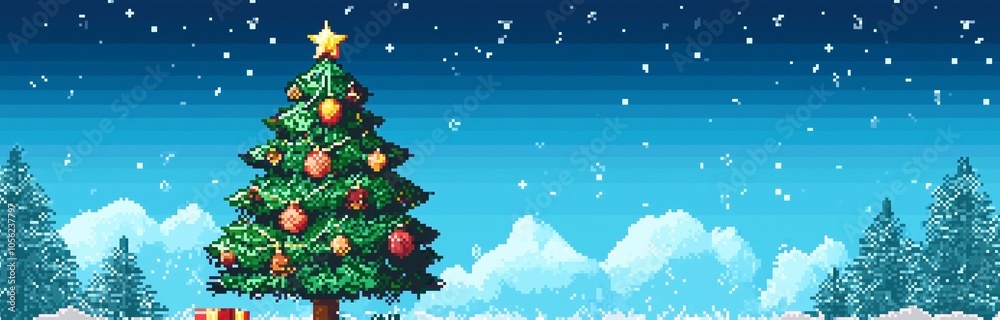 old fashion computer graphic pixel christmas card old fashion computer graphic pixel christmas card
