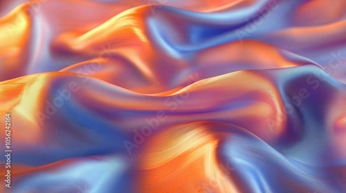 An Abstract Display of Smooth Vibrant Fabric Waves