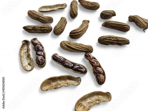 Wallpaper Mural Peanut set isolated on white background. Whole and shelled groundnuts. Package design element with clipping path,isolate white background Torontodigital.ca