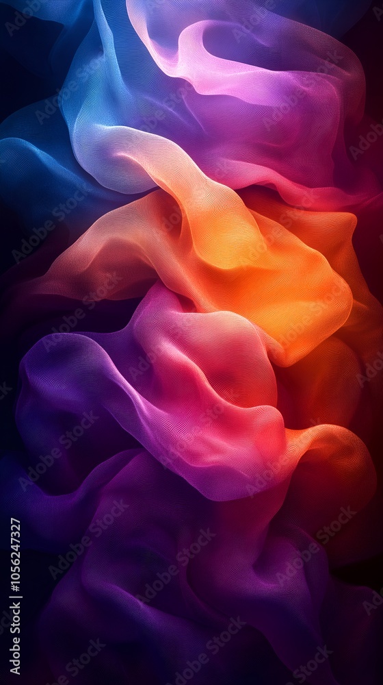 Obraz premium Colorful abstract swirls creating a mesmerizing pattern in soft pink and blue hues - wallpaper