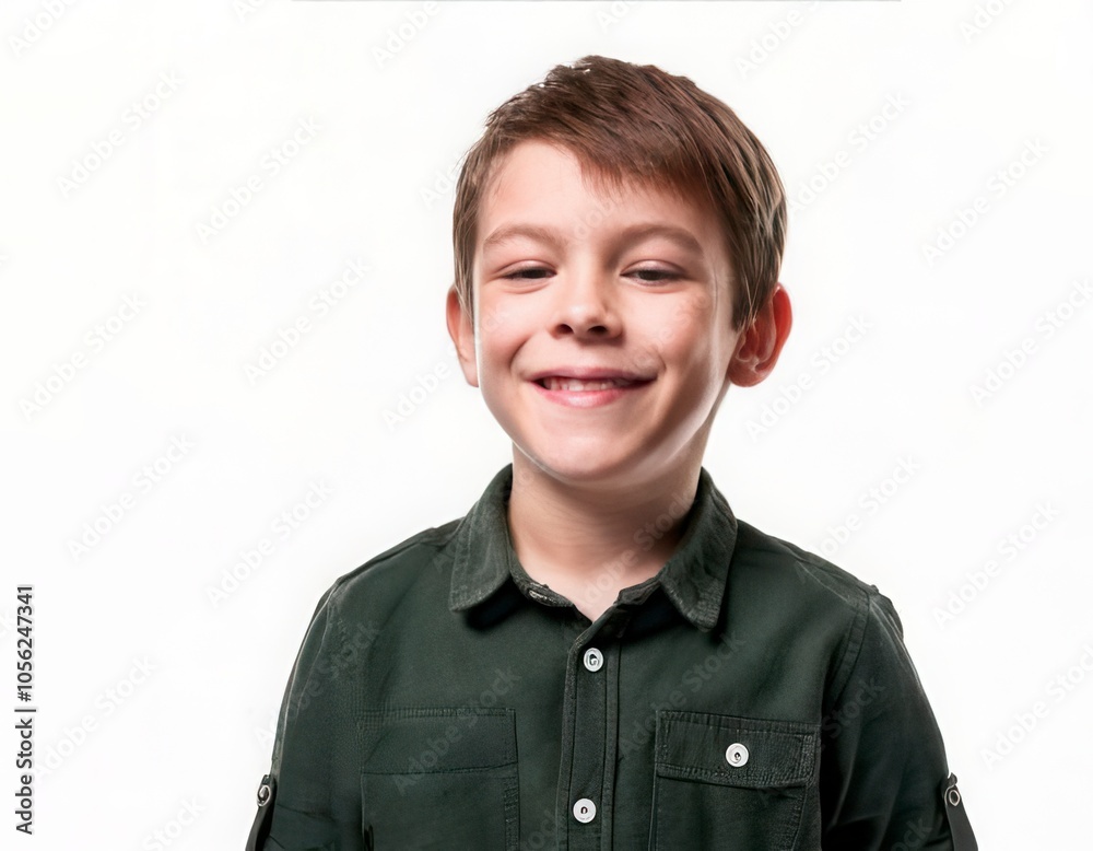 Portrait of a happy kid smiling and laughing, isolated. Generated image Portrait of a happy kid smiling and laughing, isolated. Generated image