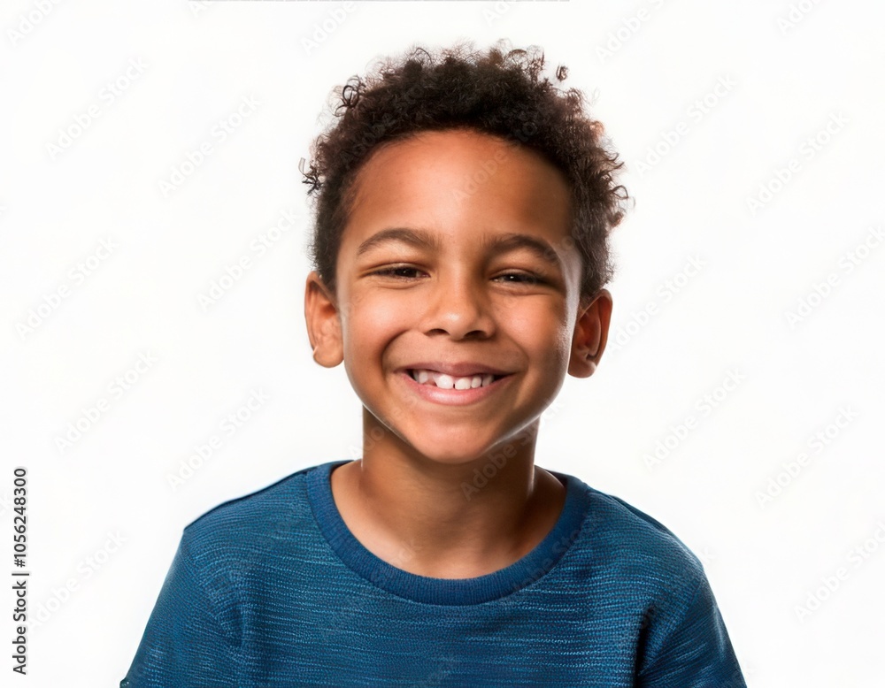 Portrait of a happy kid smiling and laughing, isolated. Generated image Portrait of a happy kid smiling and laughing, isolated. Generated image