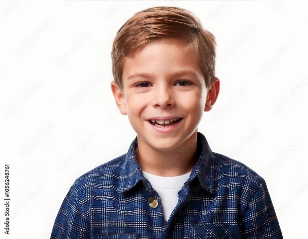 Adorable little girl on studio white background. Generated image Adorable little girl on studio white background. Generated image
