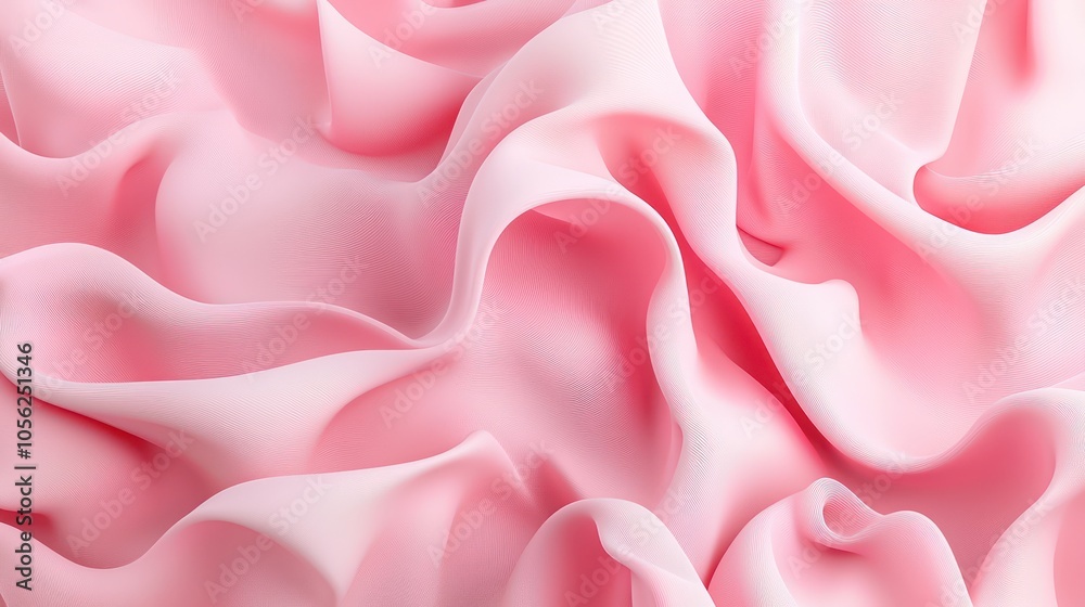 Fototapeta premium Abstract soft pink fluid forms creating a flowing background in 3D design