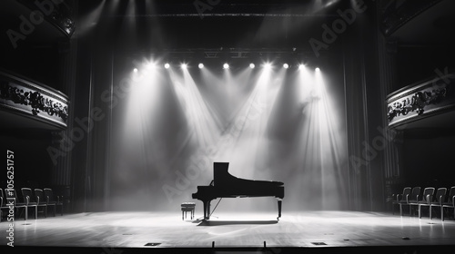 Empty music concert stage