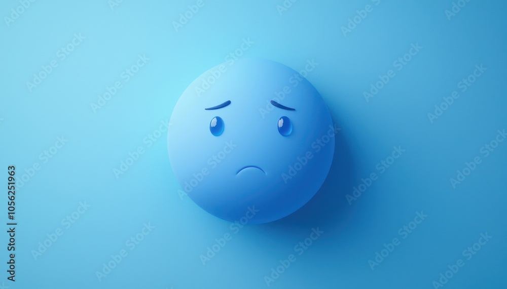 An artistic interpretation of 'Blue Monday,' featuring a realistic sad emoji face set against a light blue background, capturing the theme of sadness and melancholy. An artistic interpretation of 'Blue Monday,' featuring a realistic sad emoji face set against a light blue background, capturing the theme of sadness and melancholy.