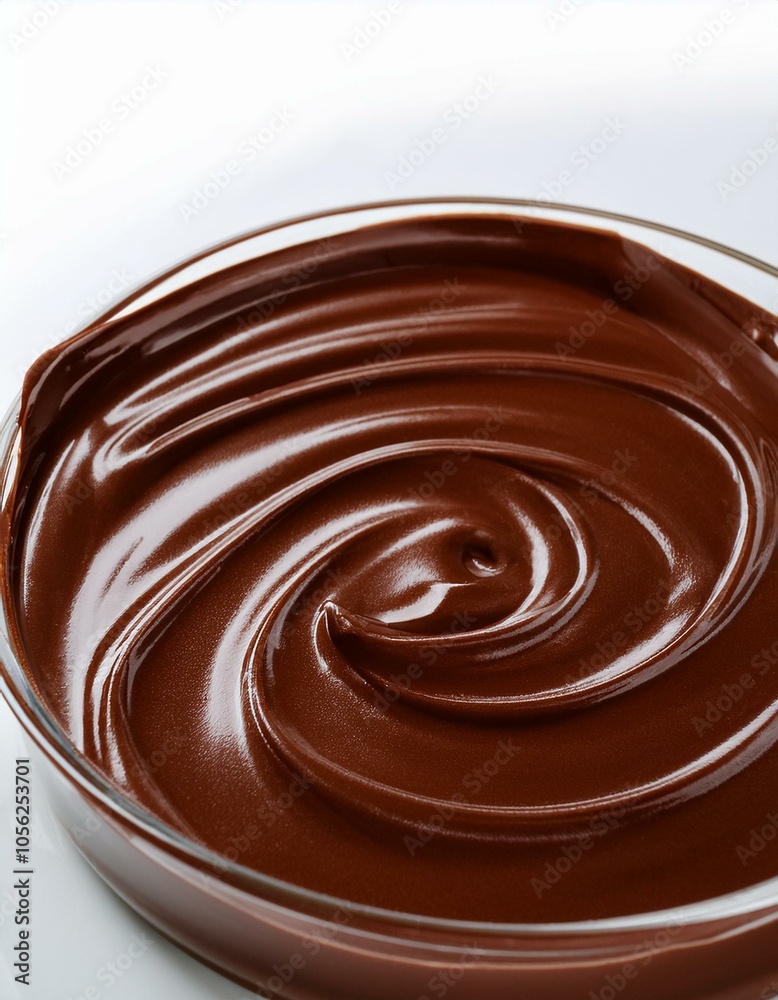 Melted chocolate swirls