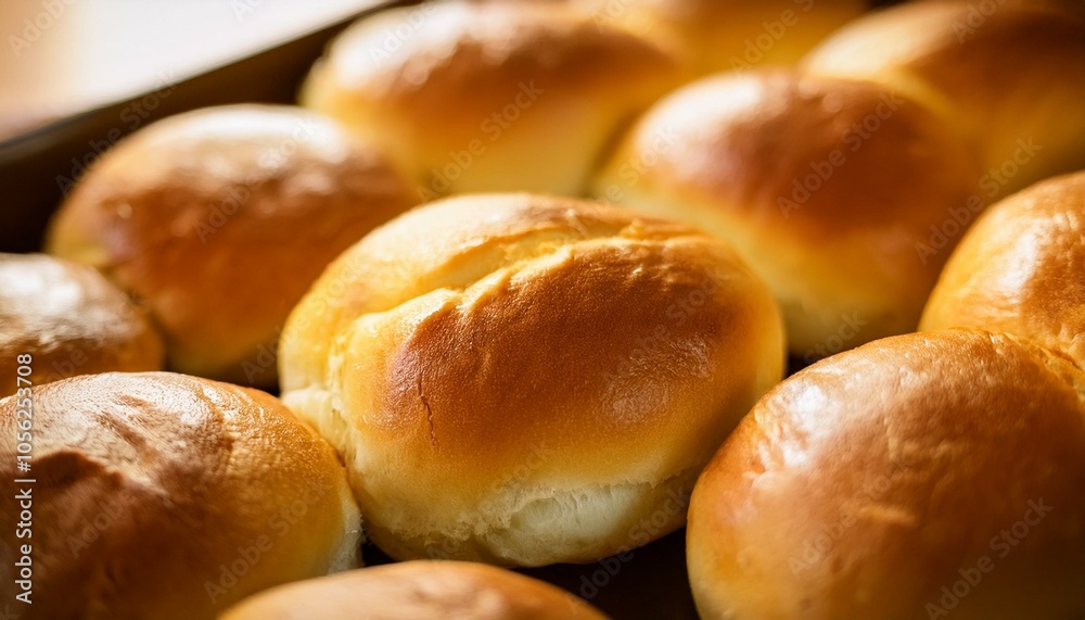 Close up of freshly baked rolls
