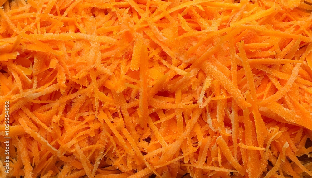 Freshly grated orange carrots