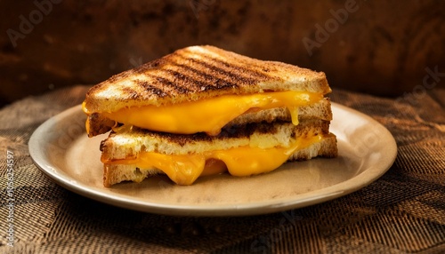 Gooey grilled cheese sandwich