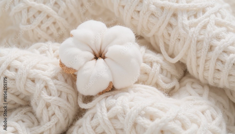 Detailed close-up of soft cotton fabric threads, showing fibers in neutral tones, creating a cozy, tactile effect with copy space Detailed close-up of soft cotton fabric threads, showing fibers in neutral tones, creating a cozy, tactile effect with copy space