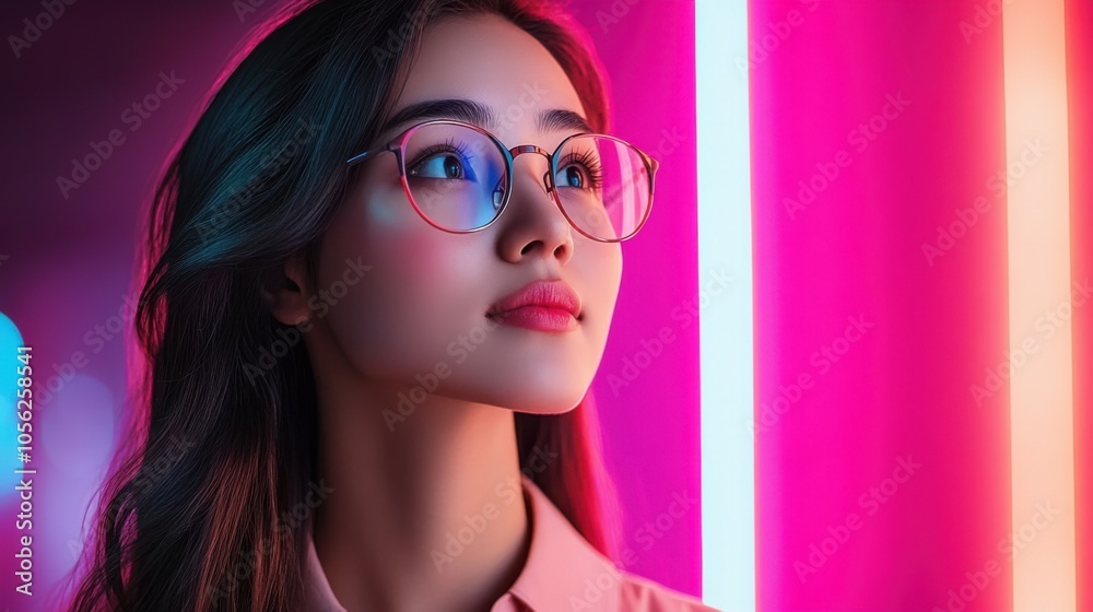 Portrait of a Young Asian Woman in Creative Lab Setting Portrait of a Young Asian Woman in Creative Lab Setting