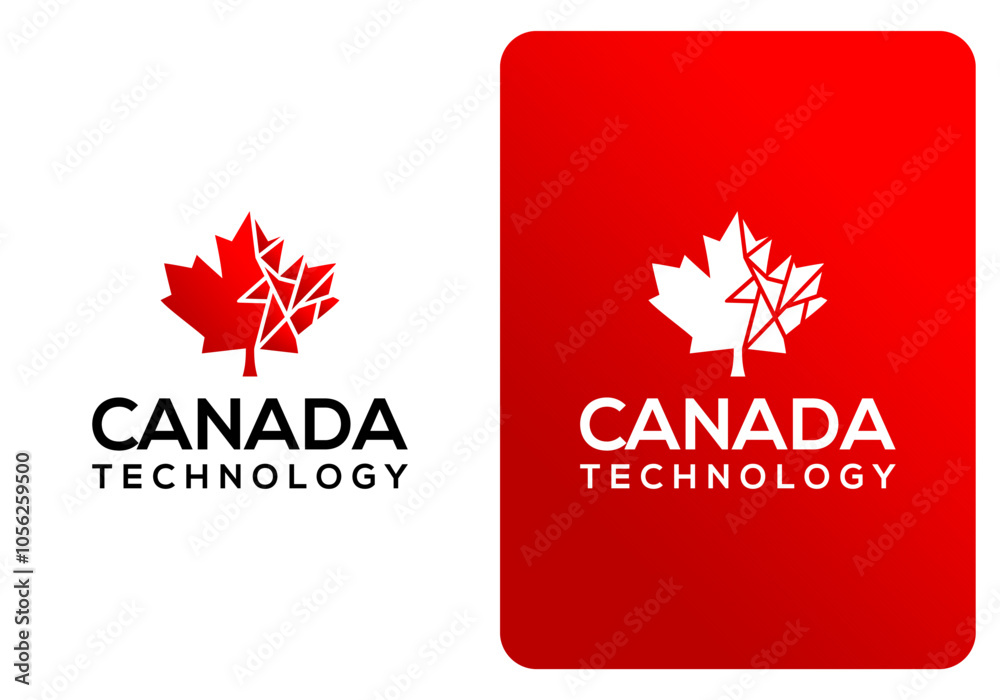 Canada Technology Abstract Logo Design Vector.