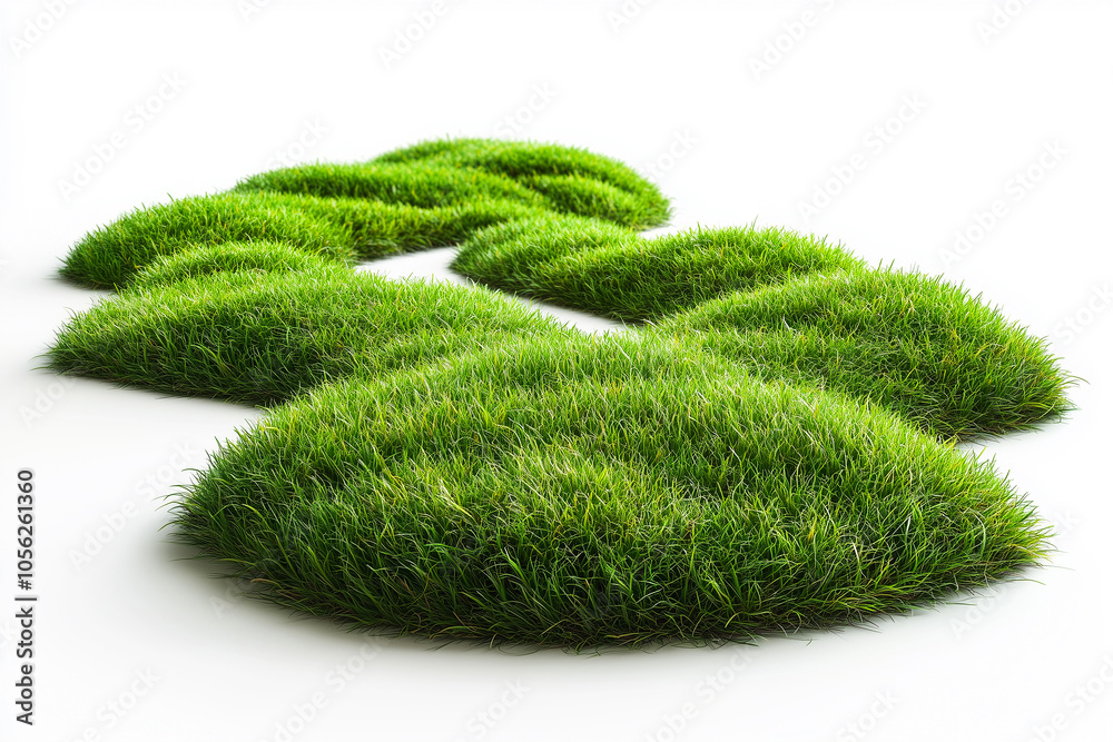 Fototapeta premium A serene view of isolated patches of bending grass in a gently rolling field under bright sunlight