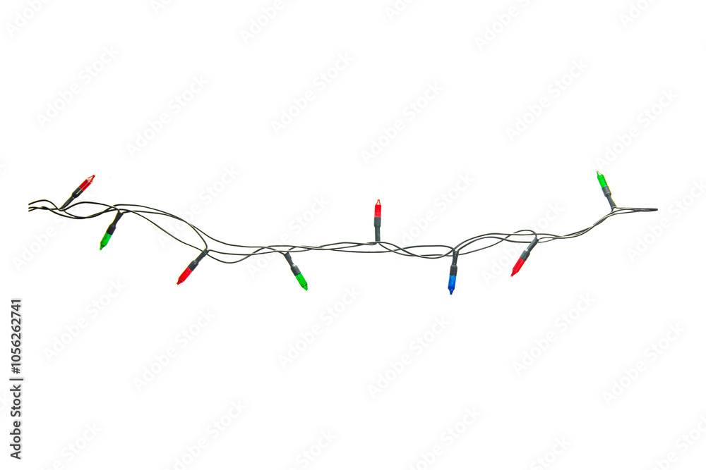 String of christmas lights isolated on transparent background... String of christmas lights isolated on transparent background...