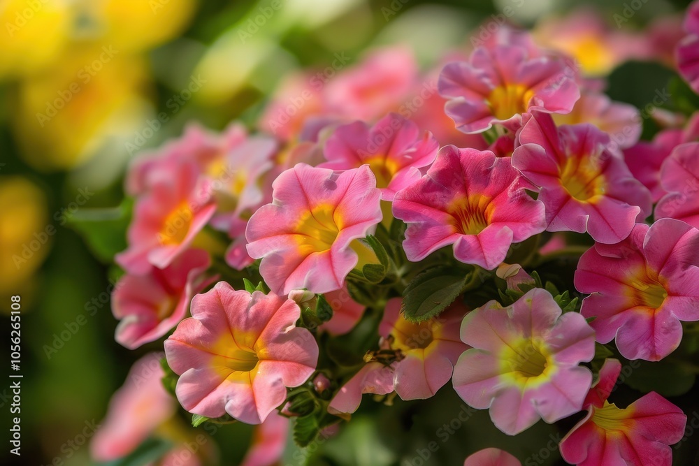 Pink and yellow four o clock flowers add vibrant colors to gardens Pink and yellow four o clock flowers add vibrant colors to gardens