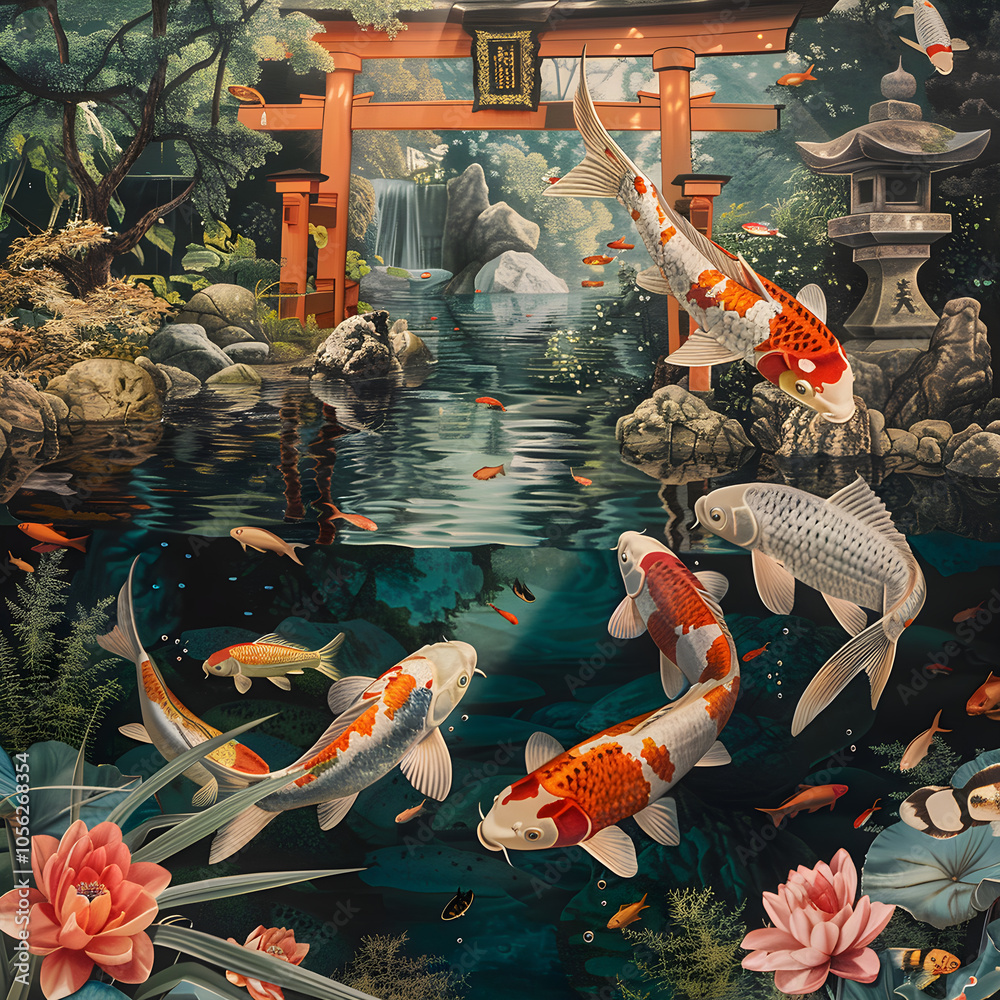 Maintenance and Care Practices for the Vibrant Koi Fish in a Japanese ...