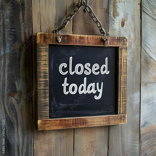 A closed today sign hangs on the wall outside of a local business