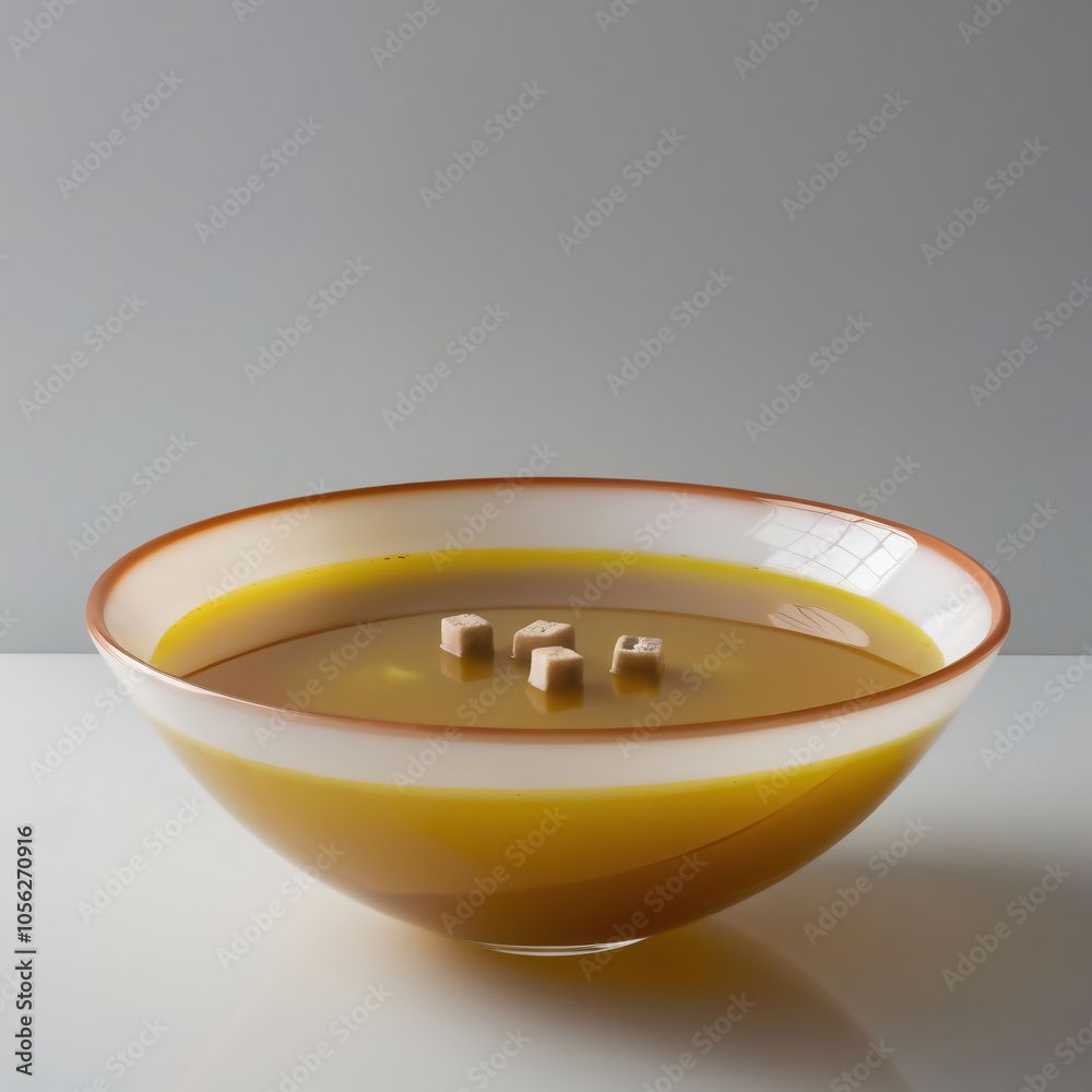 Exquisite Glass Sculpture of Onion Soup (Sopa de Cebola) Capturing Culinary Elegance, generative ai Exquisite Glass Sculpture of Onion Soup (Sopa de Cebola) Capturing Culinary Elegance, generative ai
