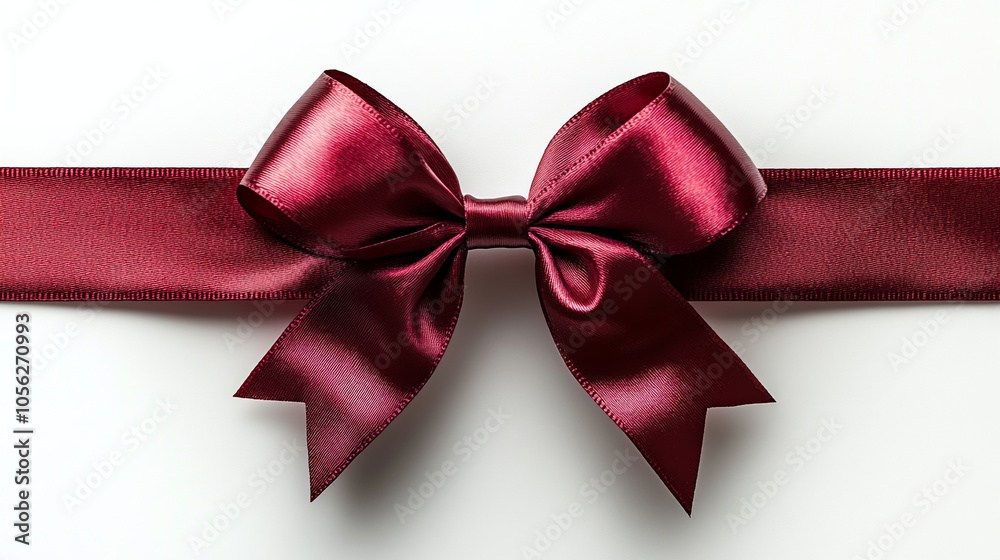 A large red bow used for gift wrapping, isolated on white background. A large red bow used for gift wrapping, isolated on white background.