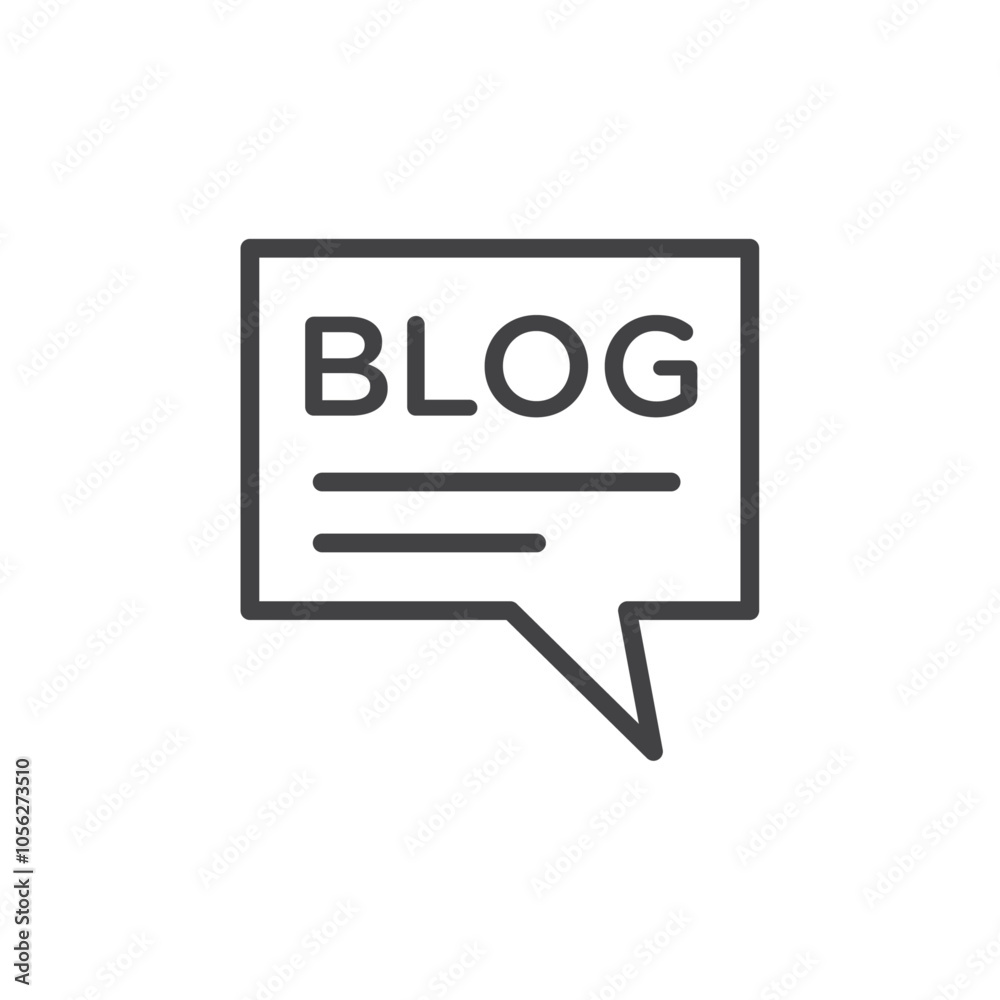 Blog icon Symbol mark in filled style Blog icon Symbol mark in filled style