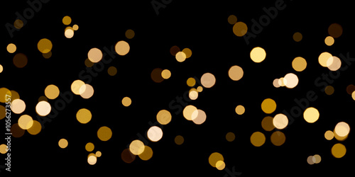 Bokeh glowing yellow light bulbs, defocus.