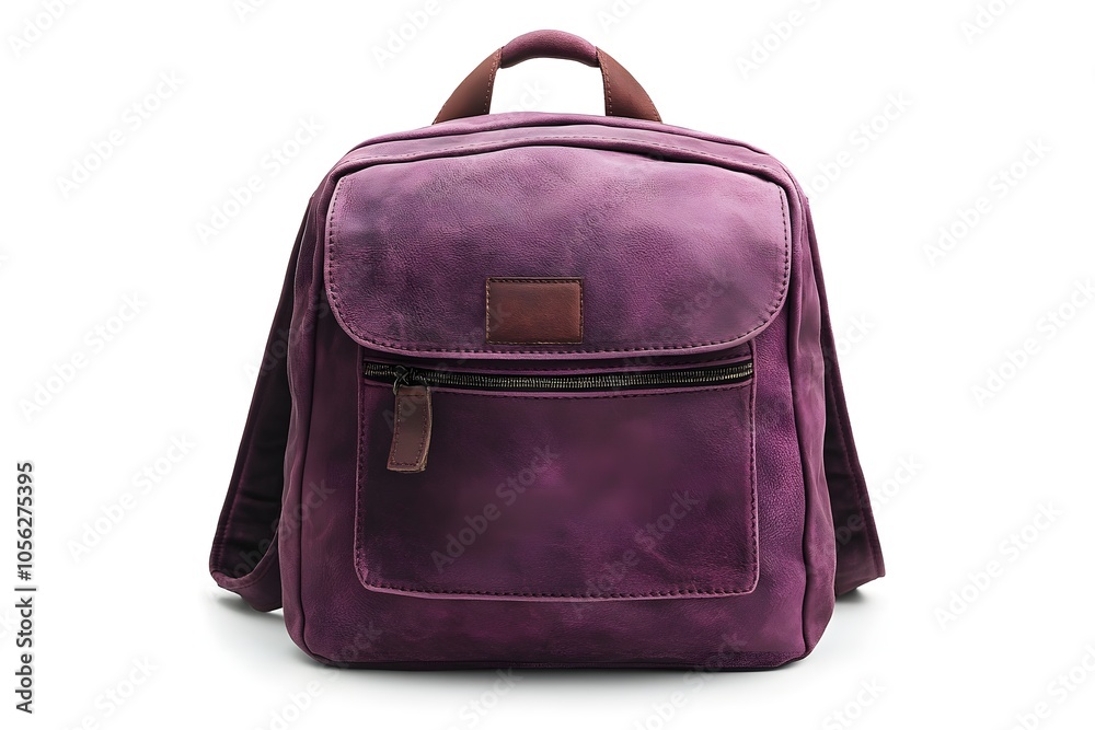Fototapeta premium Plum purple backpack deep color streetwear fashion mockup