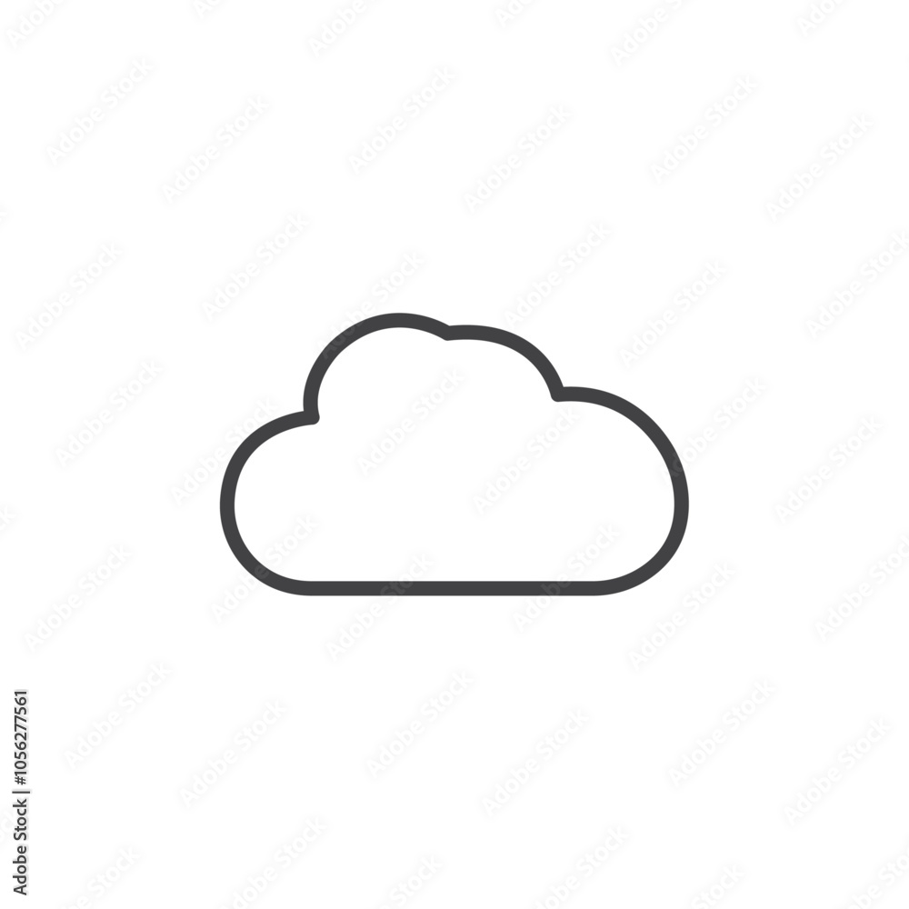 Cloud icon Symbol mark in filled style Cloud icon Symbol mark in filled style