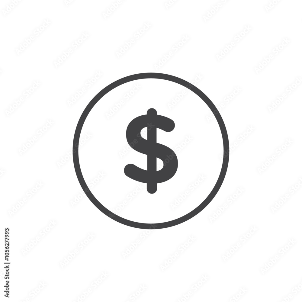 Dollar icon Symbol mark in filled style Dollar icon Symbol mark in filled style