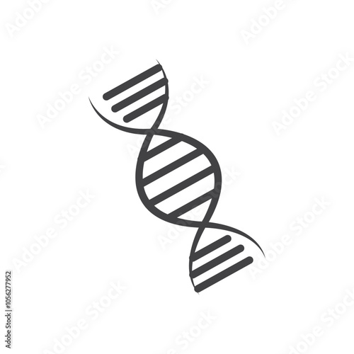 DNA Icon Symbol mark in filled style