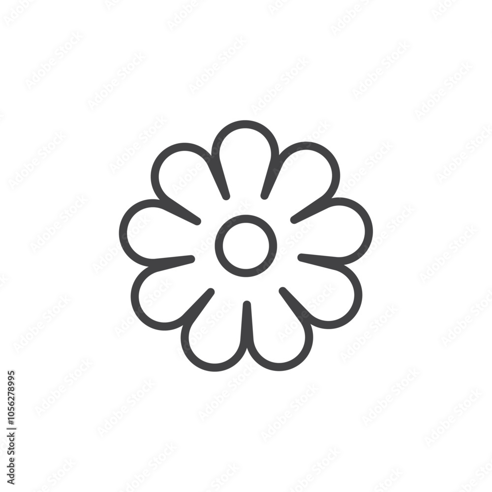 Flower icon Symbol mark in filled style Flower icon Symbol mark in filled style