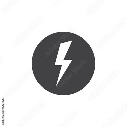 Flash icon Symbol mark in filled style