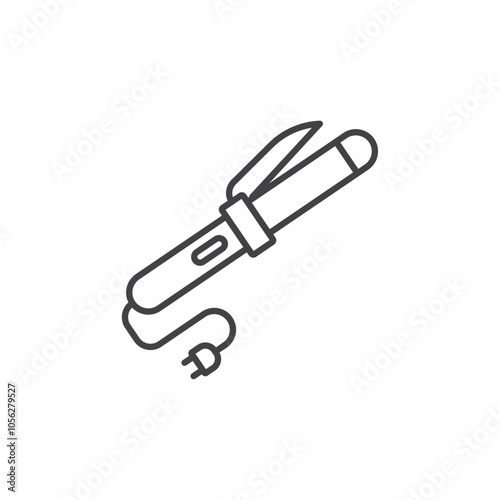Hair curler icon Symbol mark in filled style