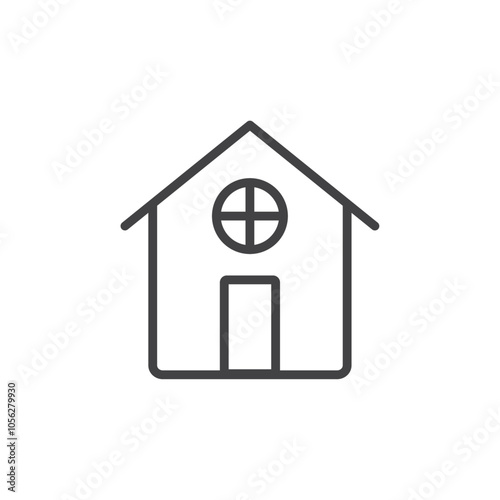 House icon Symbol mark in filled style