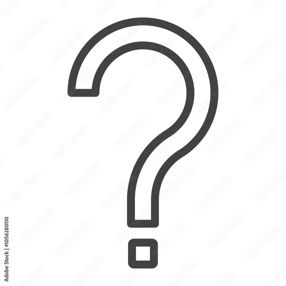 Interrogation icon Symbol mark in filled style Interrogation icon Symbol mark in filled style