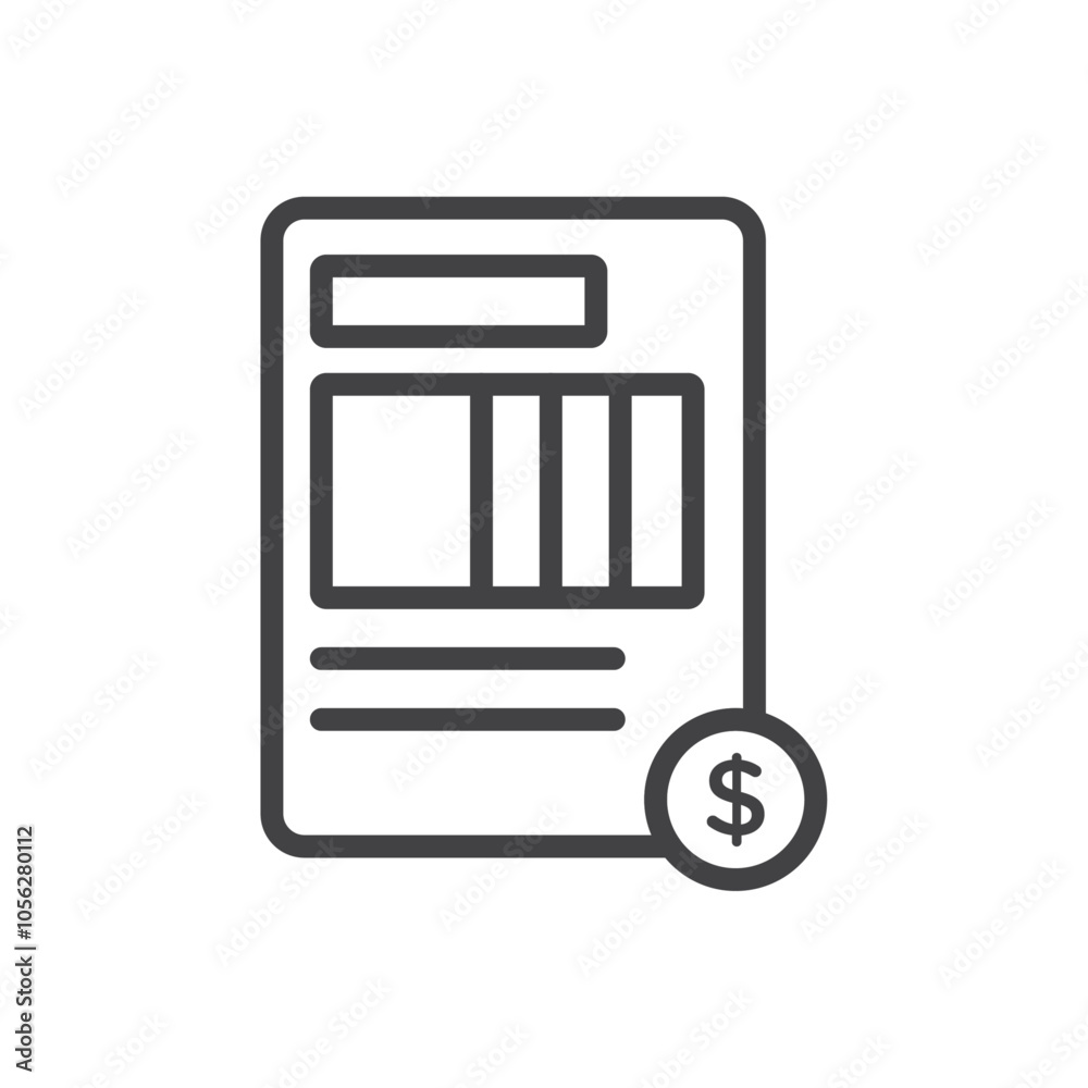 invoice icon Symbol mark in filled style invoice icon Symbol mark in filled style