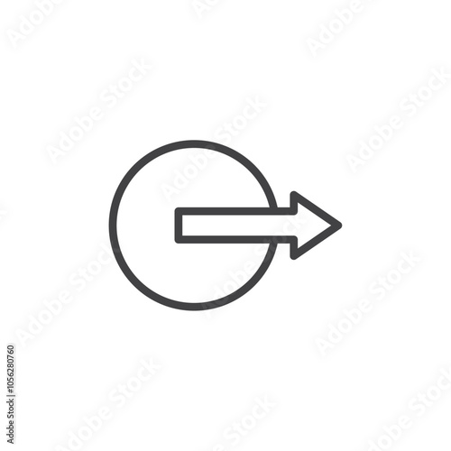 Log out icon Symbol mark in filled style